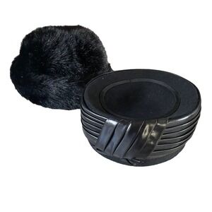 Lot of 2 Hats Vintage Luci Ames And Unbranded Faux Fur Black Size Small